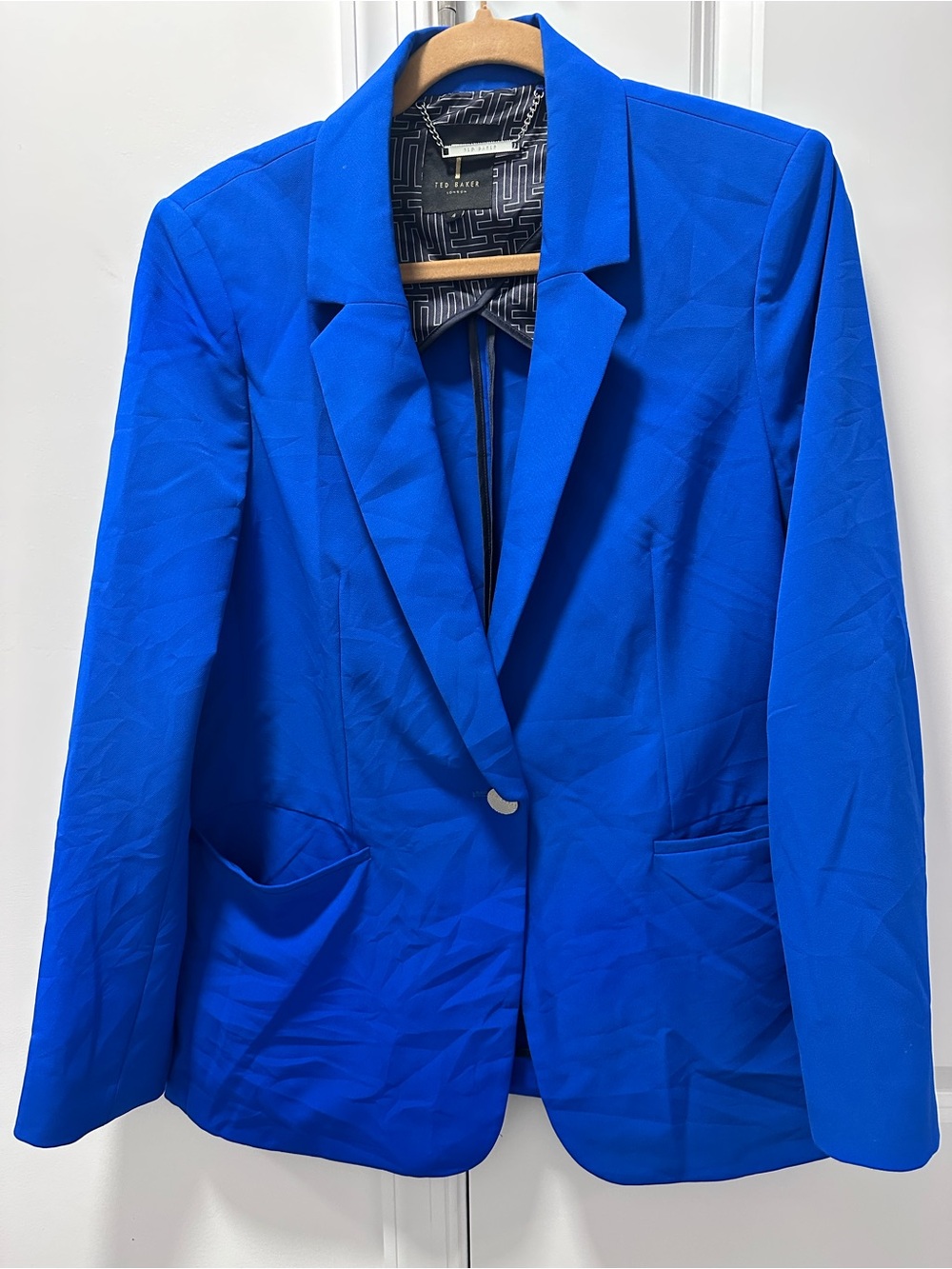 Ted Baker Bright Royal Blue Single-Button Blazer